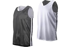 JOKHOO Reversible Men's Mesh Athletic Basketball Jersey Single for Team Scrimmage