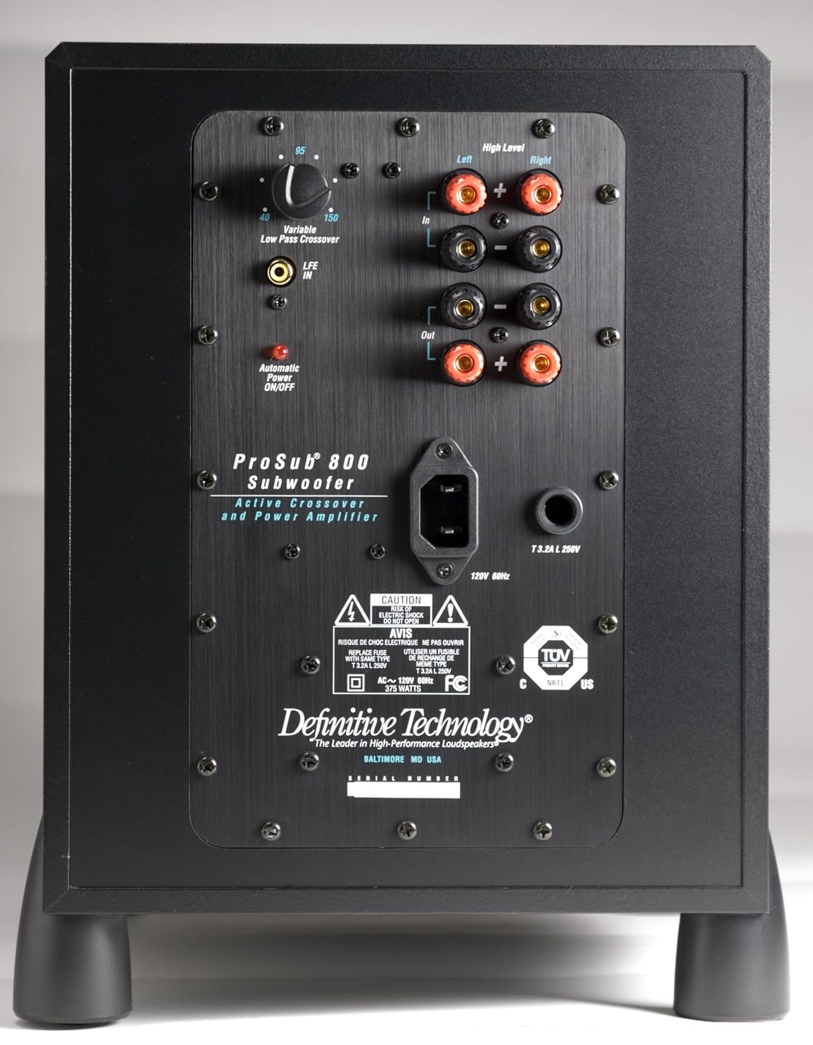 Definitive Technology Powerfield Subwoofer 700 Watts Manual Washing