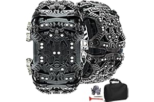 H&ZT 6 Pack TPU Snow Chains for Car SUV Truck, (For 165-275mm) Security Antiskid Tires Chains for Pickup STV Semi-Truck Trucks F150 Chevrolet Dodge Ram Toyota Honda