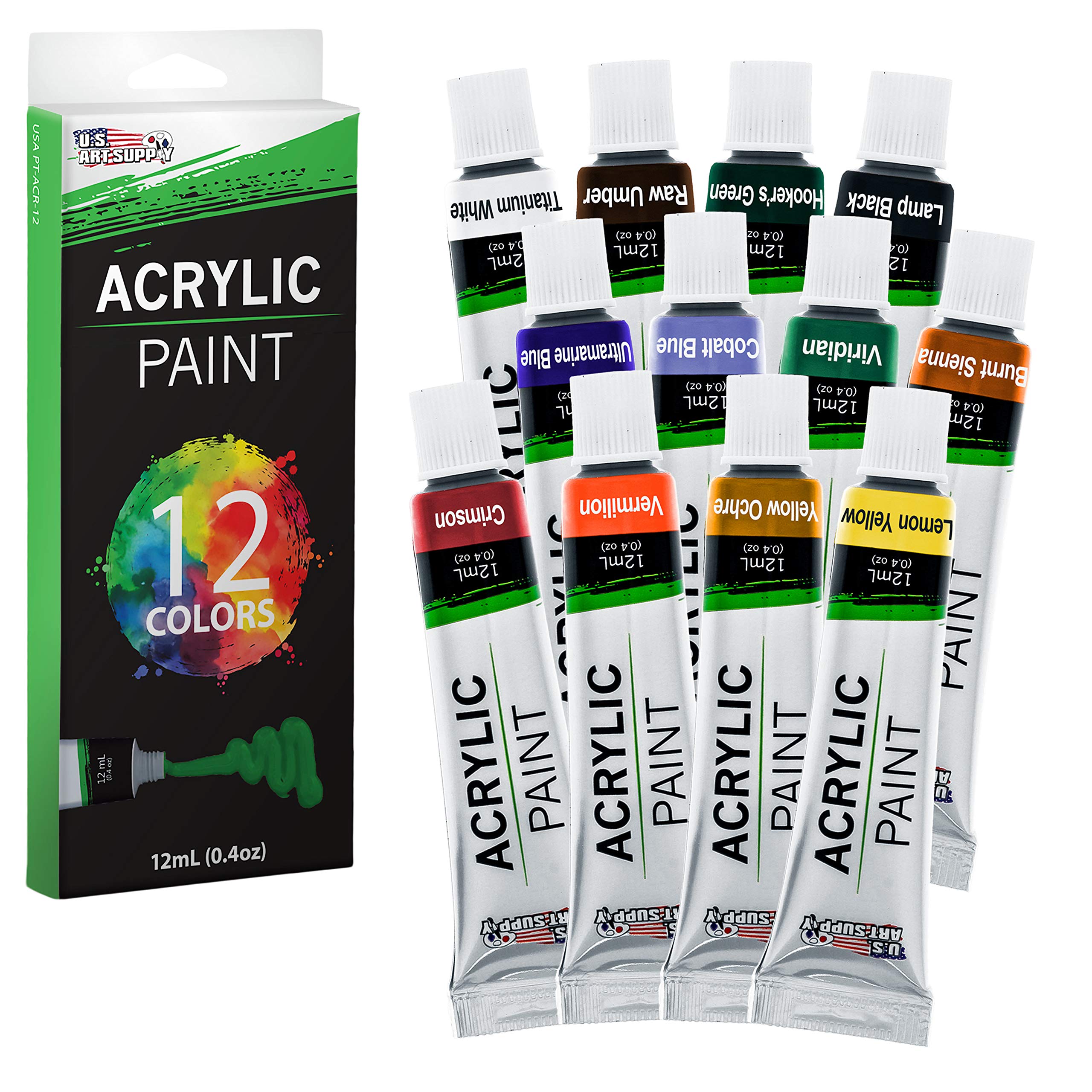 U.S. Art Supply Professional 12 Color Set of