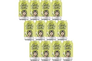 (Pack of 12) Lady Boba 12 Cans. Milk Bubble Tea with Boba Pearls in a Can (10.7oz/can) with Thank You Card. Choose One from Variety of Flavors: Assorted, Classic, Brown Sugar, Taro, Matcha Latte. Ready To Drink Beverage. (Matcha Latte)