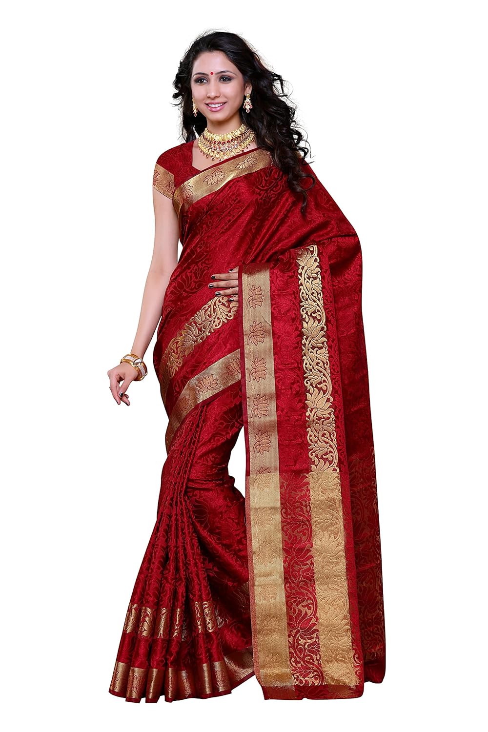 mimosa women's silk saree (2092-sd-mrn_maroon)