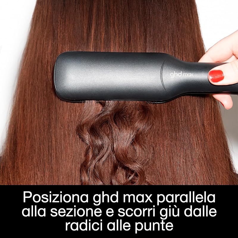 max, Piastra Lamelle Larghe 42 mm per Capelli Ricci, Spessi o Lunghi