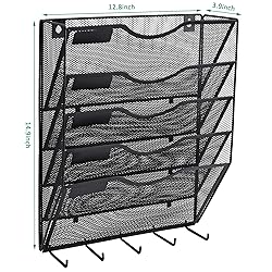 EASEPRES 5 Pocket Mesh Hanging File Organizer with