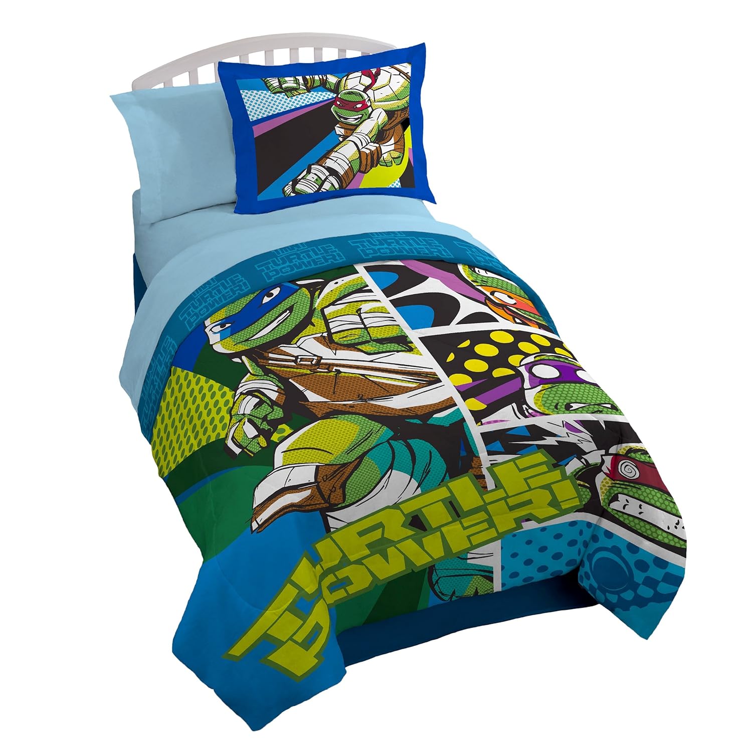 Teenage Mutant Ninja Turtles Team Curtains Kids Bedroom Blue New