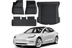TOPlight Floor Mats for Tesla Model 3, All Weather Waterproof Heavy Duty 3D Floor mats Compatible with Tesla Model 3 2023 2022 2021 Set of 4