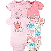 Gerber baby-girls 4-pack Short Sleeve Onesies Bodysuits