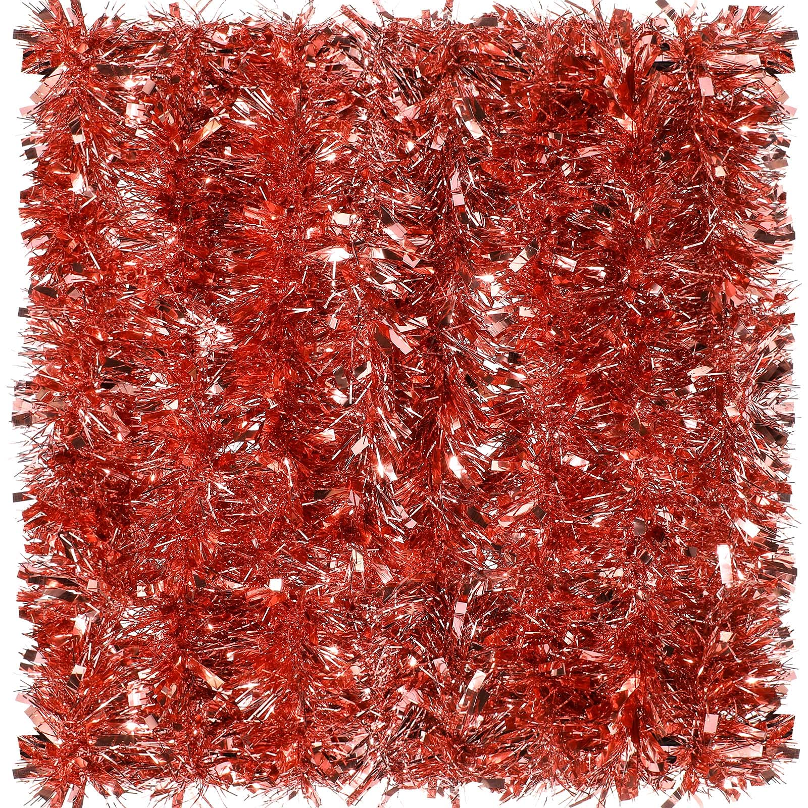 Syhood 32.8 Feet Christmas Metallic Twist Tinsel Garland Xmas Glitter Garland Tree Hanging Tinsel Decoration for Christmas Party and Home Indoor Outdoor Ornament Supplies(Rose Gold)