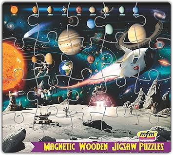 MFM Toys Solar System SpaceAge Magnetic jigsaw Puzzle (20Pcs) - Fridge Edition