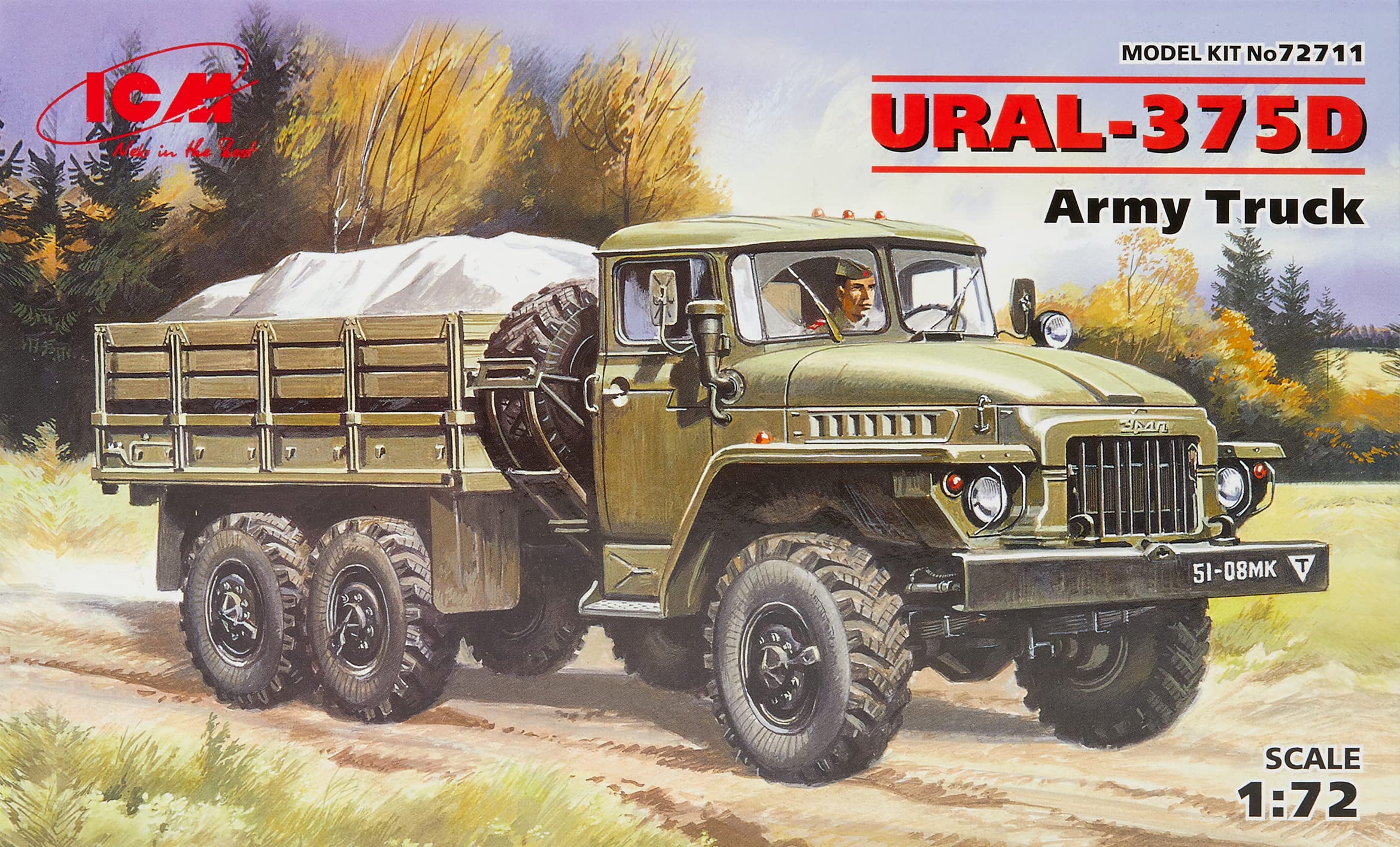 ICM 1:72 - URAL-375D, Army Truck