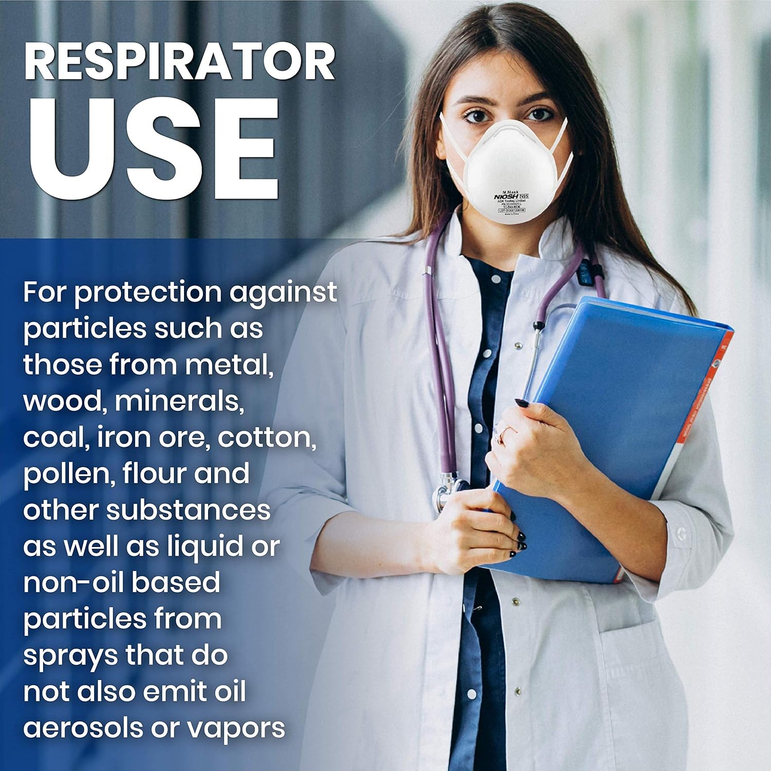 N95 Cup FACE MASK Filtration Mask - Liquid and Dust Proof Face Protection - 5 Pack: Industrial & Scientific