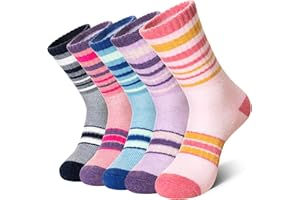 DoSmart Merino Wool Hiking Socks for Women Men Thermal Winter Warm Moisture Wicking Boot Work Cushion Gift Socks 5 Pairs