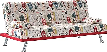 LIQUIDATODO ® - Sofá cama con sistema de apertura clic clac estampado