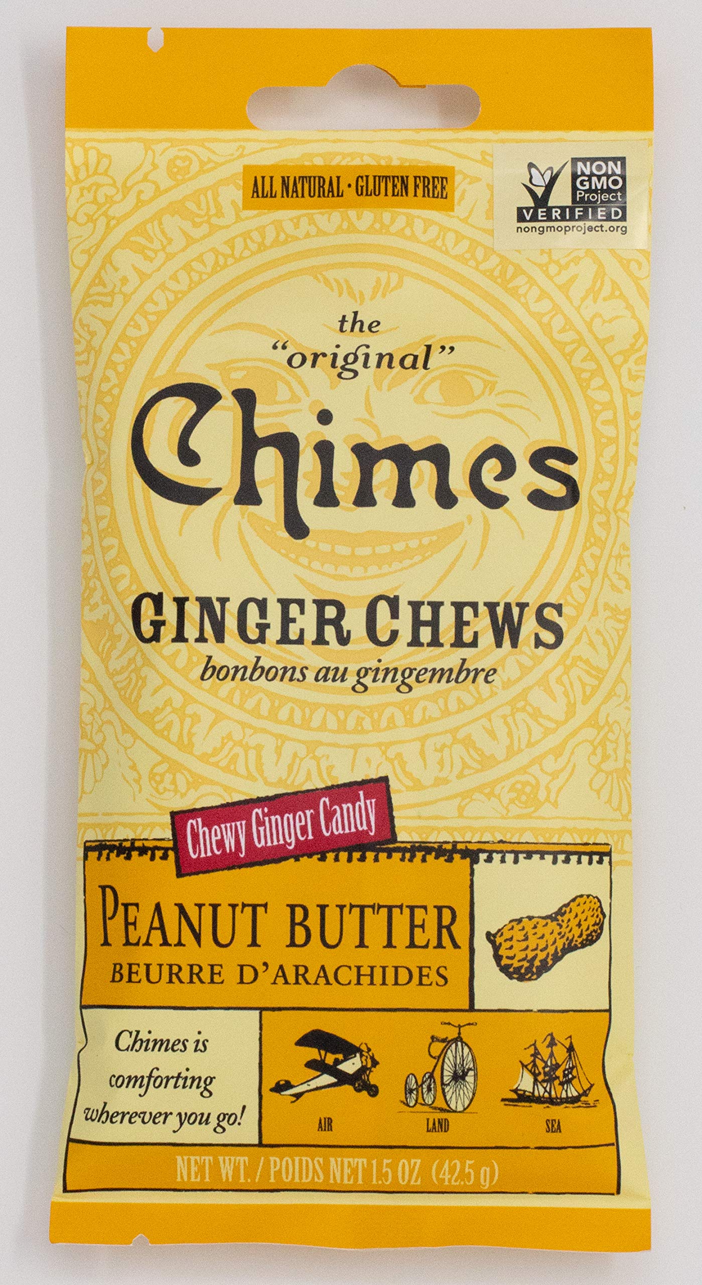 Orange Ginger Chews Chimes 1.5 oz Bag Chimes Ginger