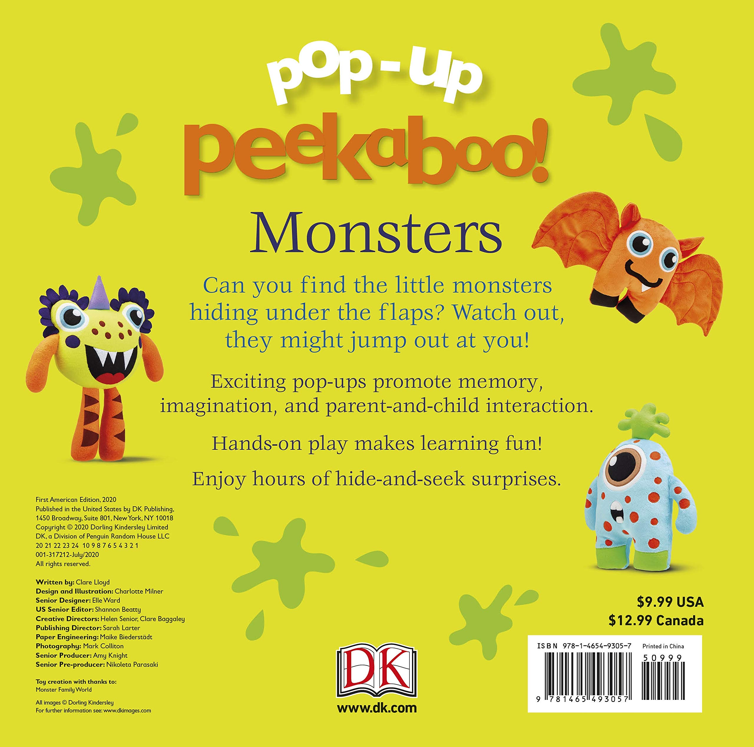 Pop Up Peekaboo Monsters Dk Amazon Com Books