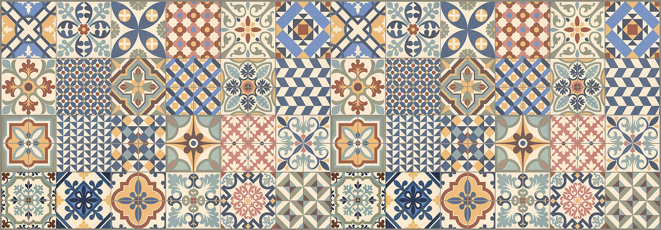 Vilber Toledo DU 01 78X225 Rug, Vinyl, Multicoloured-01, 78 x 225 x 0.2 cm