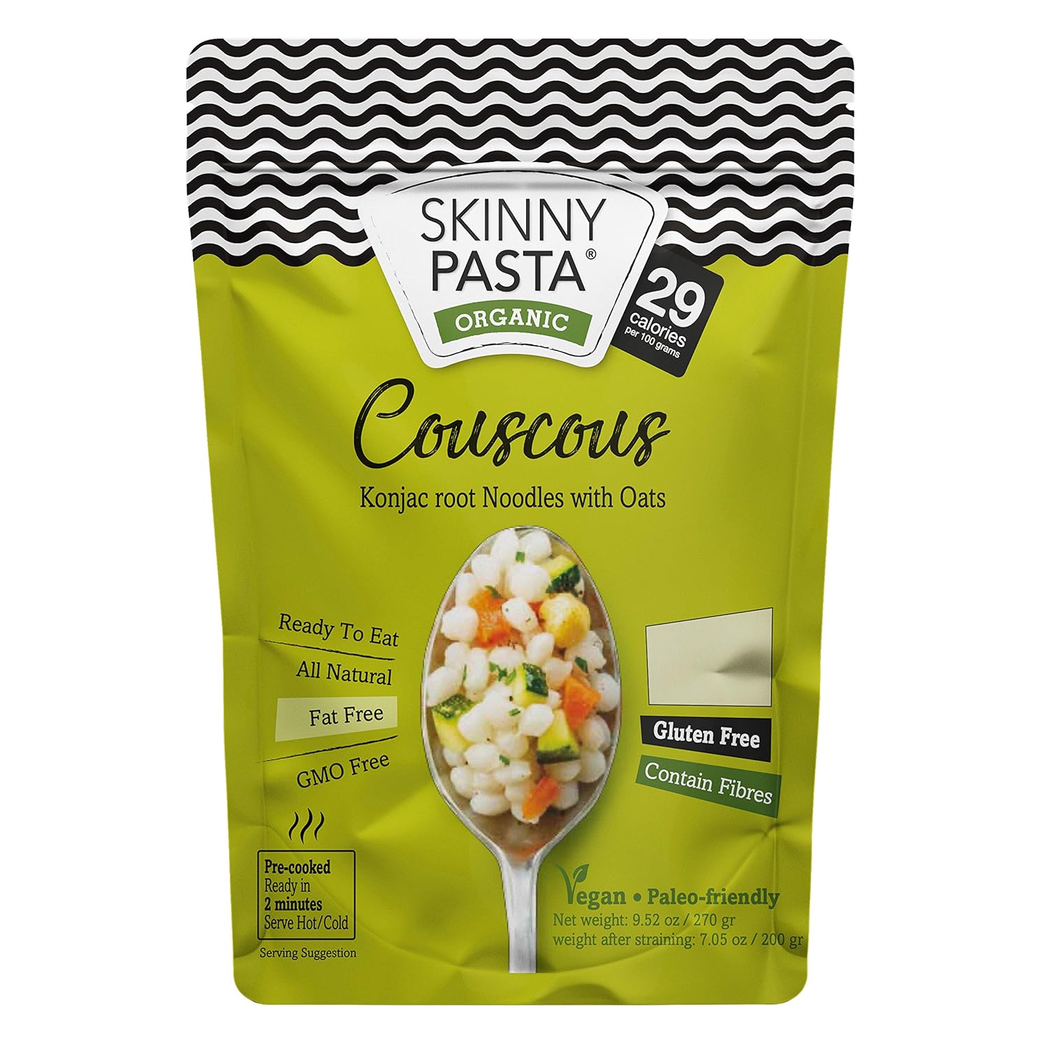 Skinny Pasta 270g 100 Konjac Nudeln Shirataki Nudeln Couscous 6er Pack Amazon De Lebensmittel Getranke