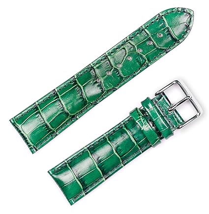 Crocodile Grain (Chrono) - Green (Long) 24MM