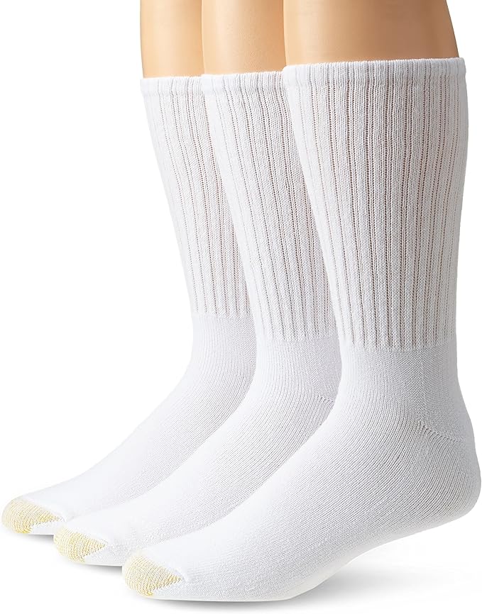 Gold Toe Men's Ultra Tec Performance Crew Athletic Socks, 3 Pairs