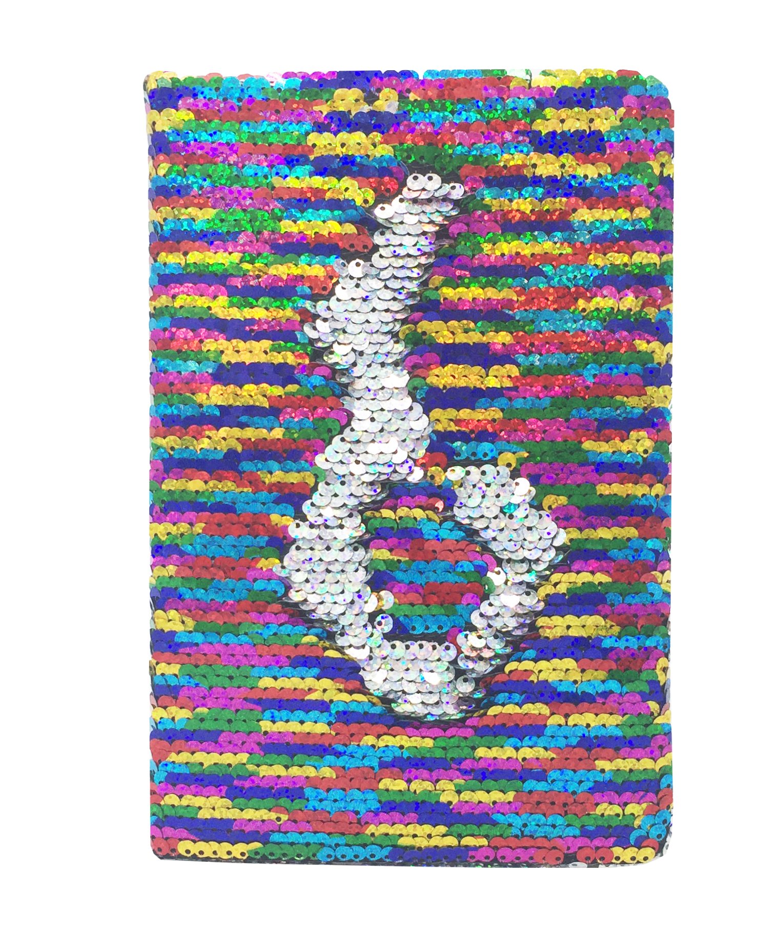 EXERZ Notebook A5 Size/Journal, Diary Notepad, for Office/School/Gifting. Fashionable (Reversible Sequin Rainbow)
