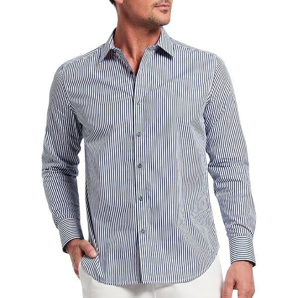 Robert Graham Men's Abbott Long Sleeve Woven Button Down Shirt - Blue Paisley Print Dress Shirt