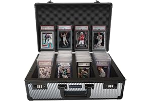 Panopply 160+ 4 Row Graded Card Case BGS PSA Graded Card Storage Box Sports Card Case Psa Card Case Graded Sports Card Storage Box Psa Slab Case for Graded Cards Psa Card Holder Psa Case (Carbon)