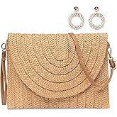 YYIHER Straw Clutch Bags for Women Shoulder Bag Summer Purse Woven Beach Bags