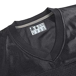 DEHANER Plain Black Football Jersey for Men Unisex