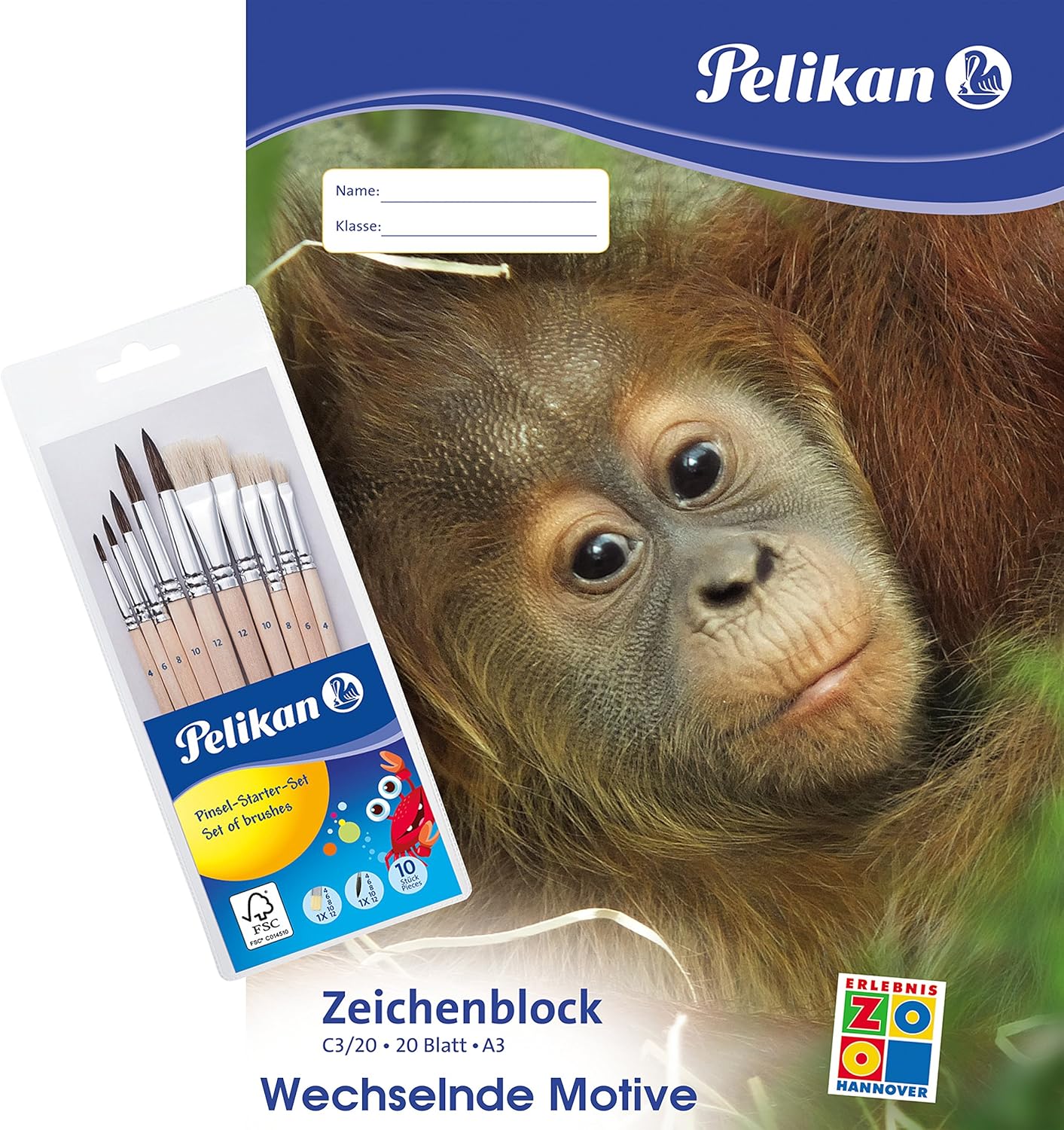 Herlitz Zeichenblöcke A3 - 5er Pack Mit 20 Blatt & Sortierten Motiven