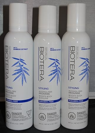 Amazon Com Biotera Styling Alcohol Free Mousse 9oz Boosts Body And Volume 3 Pack Beauty