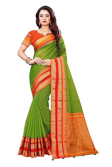 Women's Kota Cotton Saree With Blouse Piece