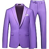 UNINUKOO Men's Suit Slim Fit 2 Button 2 Piece Suits for Men Party Formal Dress Solid Tuxedo Blazer Jacket Pants Set