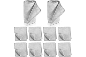 ZJOEY 10 Pcs Shine Shoes Cloth Kit Polish Dauber Applicators Cleaning Leather Shoes Boots Microfiber Care Cloths Suede Cleaner