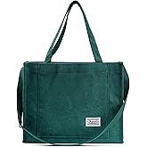 REDSINDA Aesthetic Corduroy Tote Bag Small Vintage Women Crossbody Bag Square Handbag Everyday Bag Mini Travel Shoulder Bag