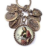 St. Julian The Hospitaller Keychain, Necklace or Clip, Patron Saint, Catholic Jewelry, Confirmation Gift