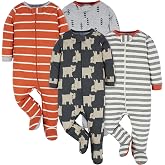 Onesies Brand Baby Boys' 4-pack Sleep 'N Play Footies