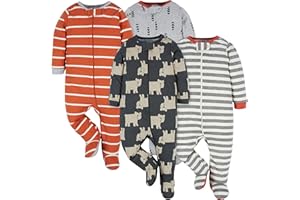 Onesies Brand baby-boys 4-pack Sleep 'N Play Footies