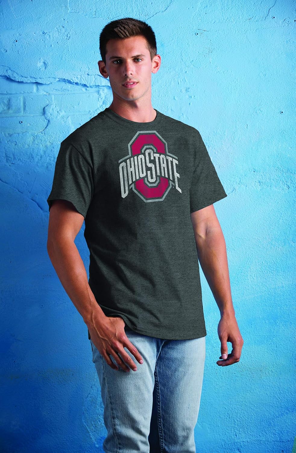 Elite Fan Shop NCAA T Shirt Charcoal Vintage : Clothing