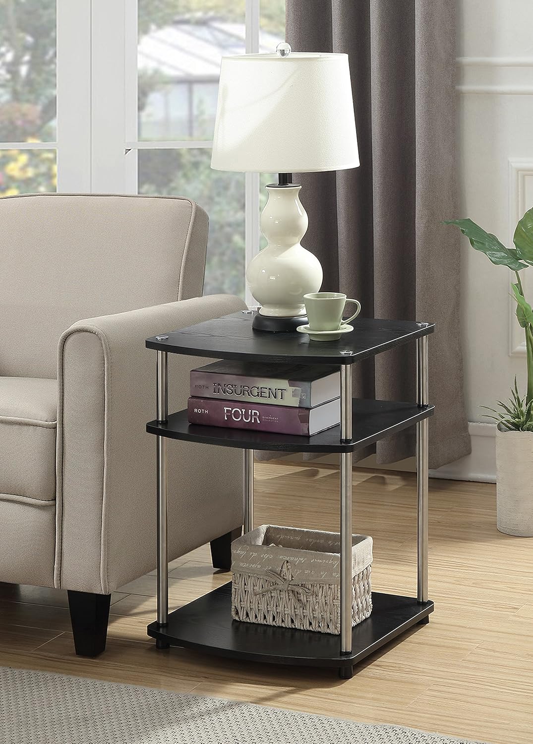 Best Convenience Concepts Designs2go No Tools 3 Tier Tv Stand, Multiple Colors