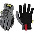 Mechanix Wear: FastFit Work Glove with Elastic Cuff for Secure Fit, Performance Gloves for Multi-Purpose Use, Touchscreen Capable Safety Gloves for Men (Grey, Small)