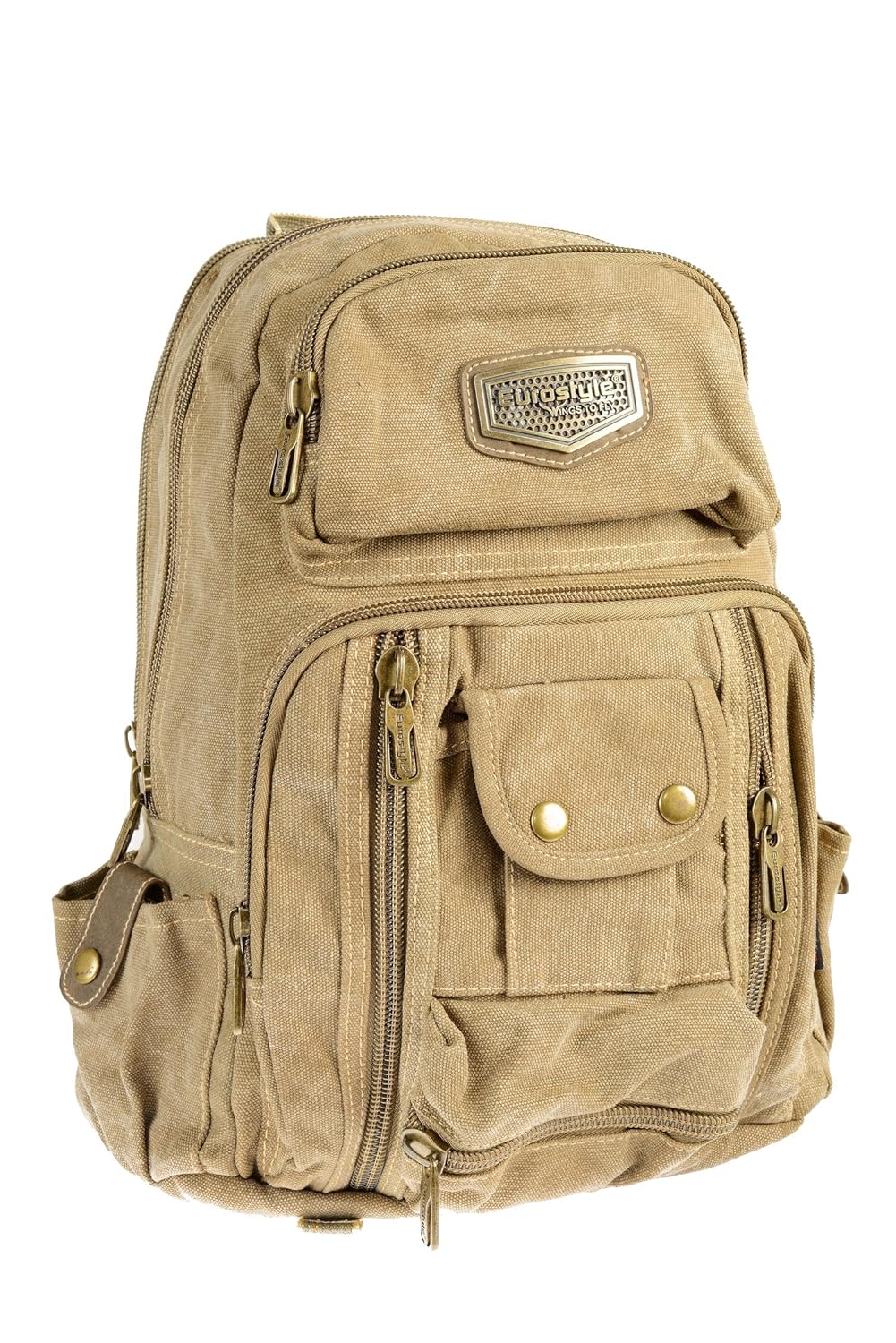 khaki backpack