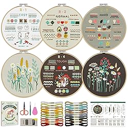 CYANFOUR 6 Stage Embroidery Kit for Beginners