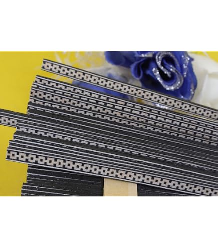 Gitarren Purfling 10x Gitarren-Bindung Streifen – Purfling/Inlay Für Gitarrenbauer, 25 Zoll (640mm) Purfling Inlay Streifen Bindung Gitarrenbauer 25 Zoll