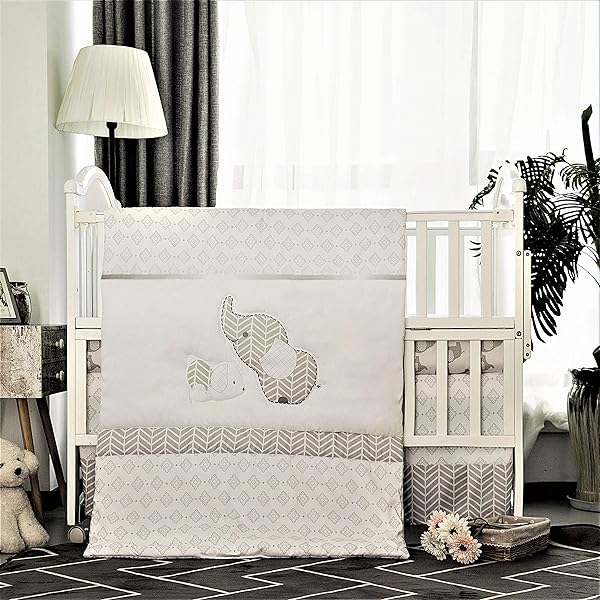 Amazon Com La Premura Baby Elephants Nursery Crib Bedding Sets