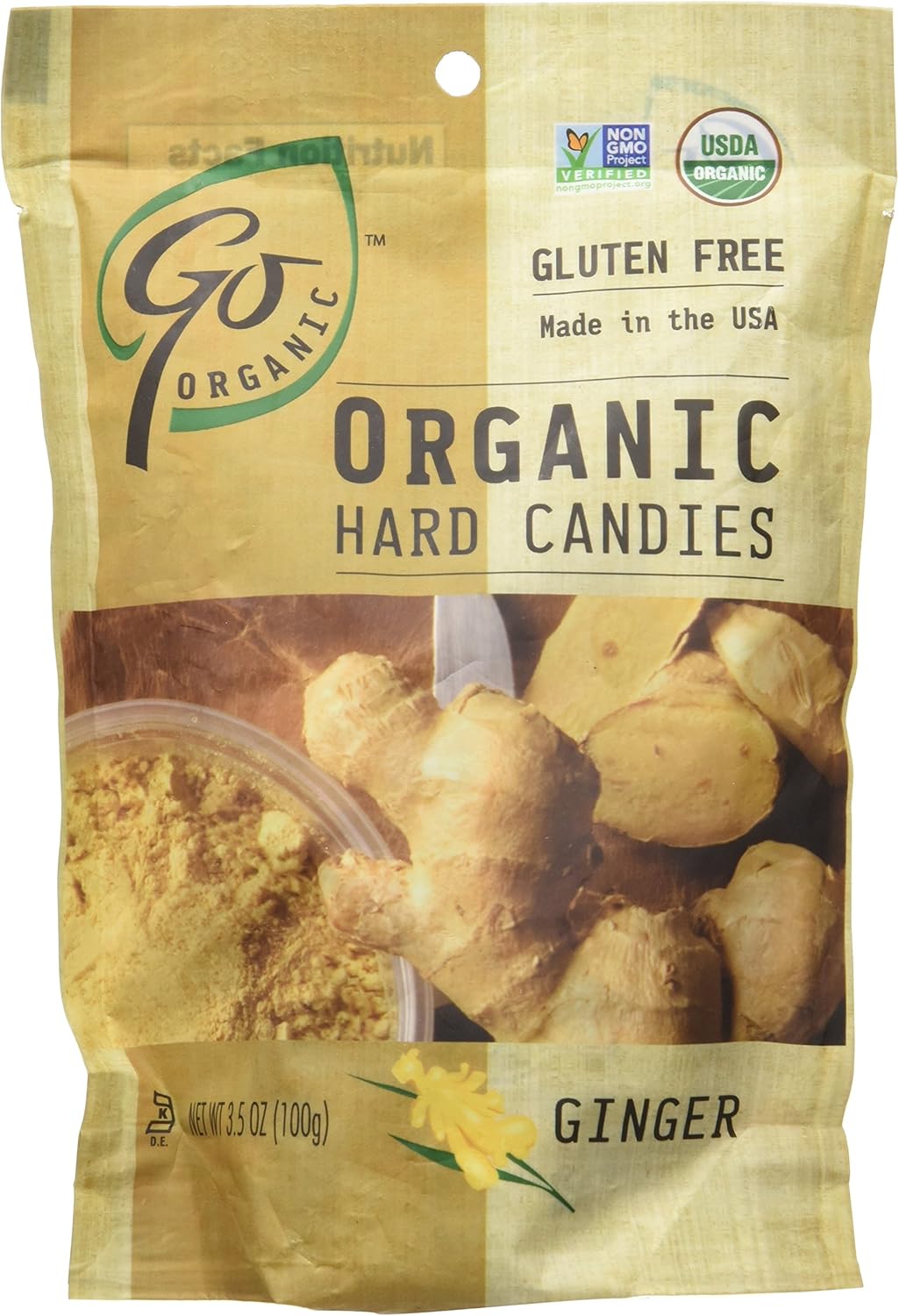 Go Organic Hard Candy, Ginger, 100g, 1 Count Amazon.ca Grocery