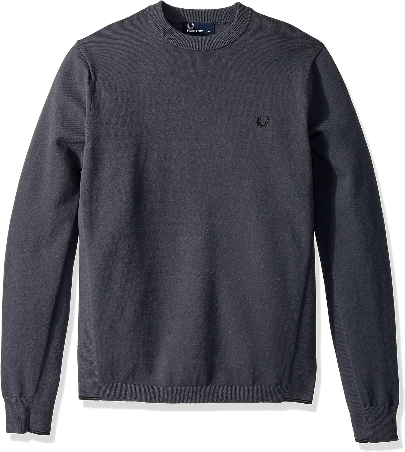 Fred Perry Men's Twin Tipped Crew Neck Jumper, Charcoal, Medium at Amazon Menâs Clothing store