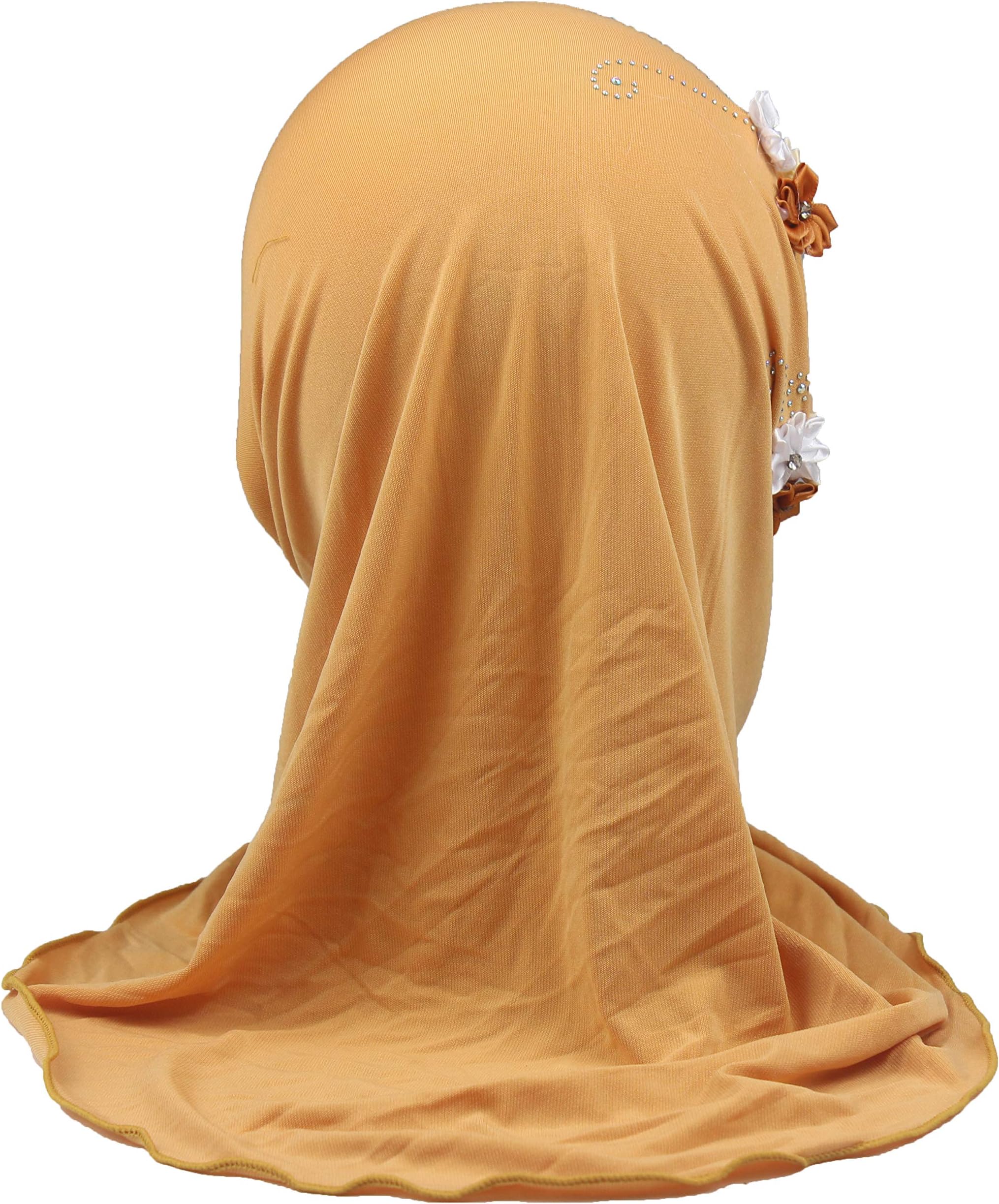 Modest Beauty Hijab Scarf Girls Hijab Head Scarfs Head Wrap with Flowers Hijab for Girls