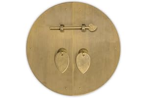 Hardware Philosophy Classic Round Brass Cabinet Face Plate Backplate Hardware Set 11"