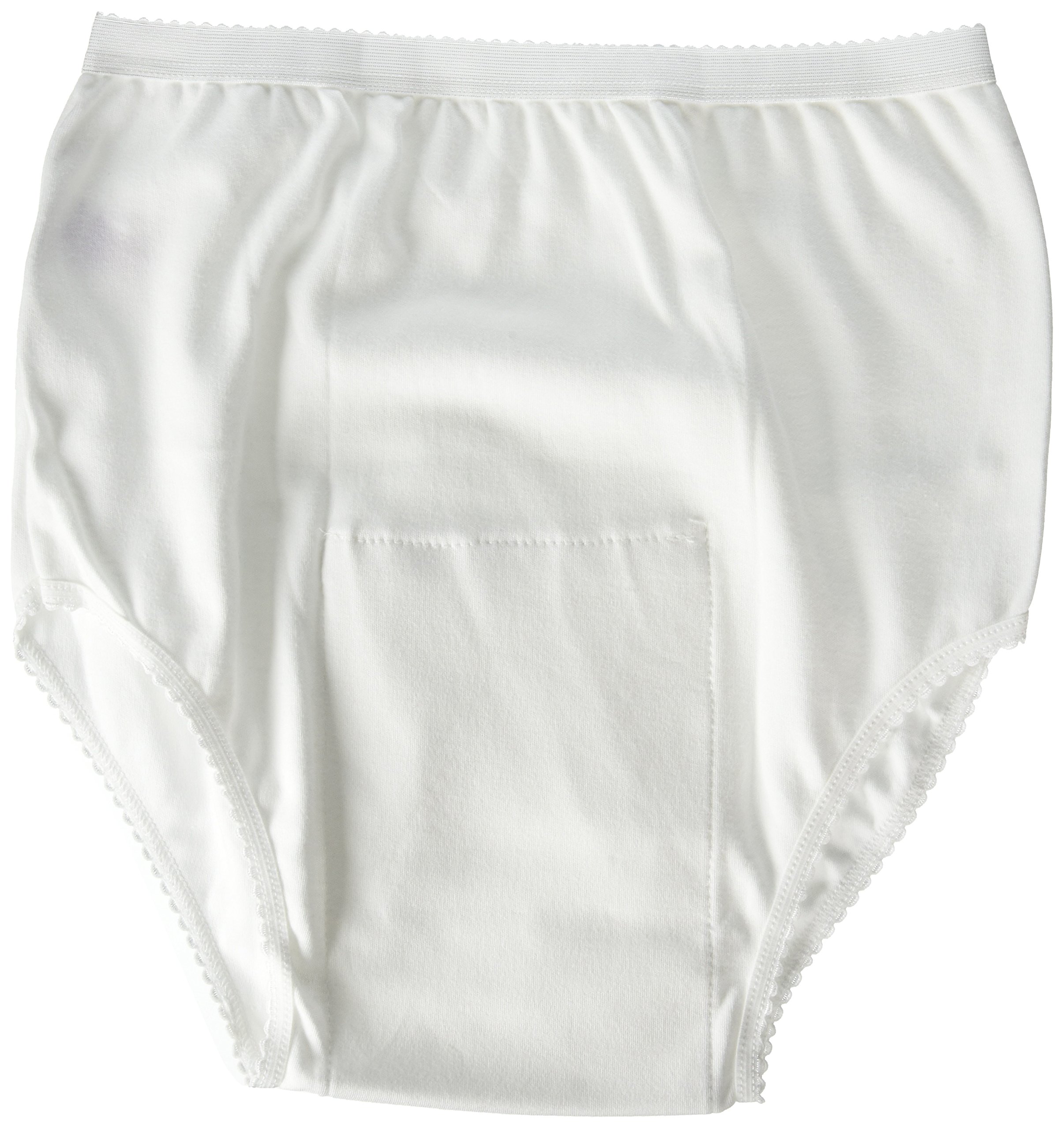 P&S Healthcare White Ladies Pouch Incontinence Brief, Small (30 to 32 Inch), Internal Waterproof Lining, Absorbent, Anatomically Designed for Women, Use with Removable Pads, Machine Washable