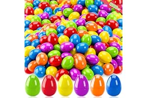 kortes 1000PCS Plastic Easter Eggs, 6 Colors 2.3" Empty Fillable Eggs Bulk for Easter Basket Stuffers Easter Eggs Hunts Party